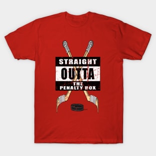 Funny Straight Outta The Penalty Box Hockey T-Shirt